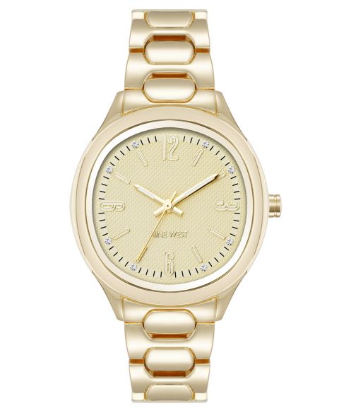 Женские часы Nine West Quartz Unique Gold-Tone Metal Alloy, 33mm