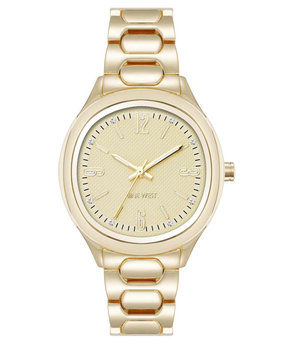 Anne Klein Women's Quartz Unique Gold-tone Metal Alloy Watch, 33mm In Gold