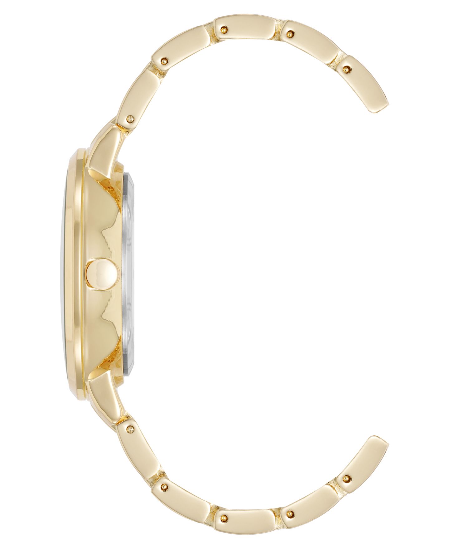 Женские часы Nine West Quartz Premium Gold-Tone Metal Alloy Watch, 35mm — фото 2