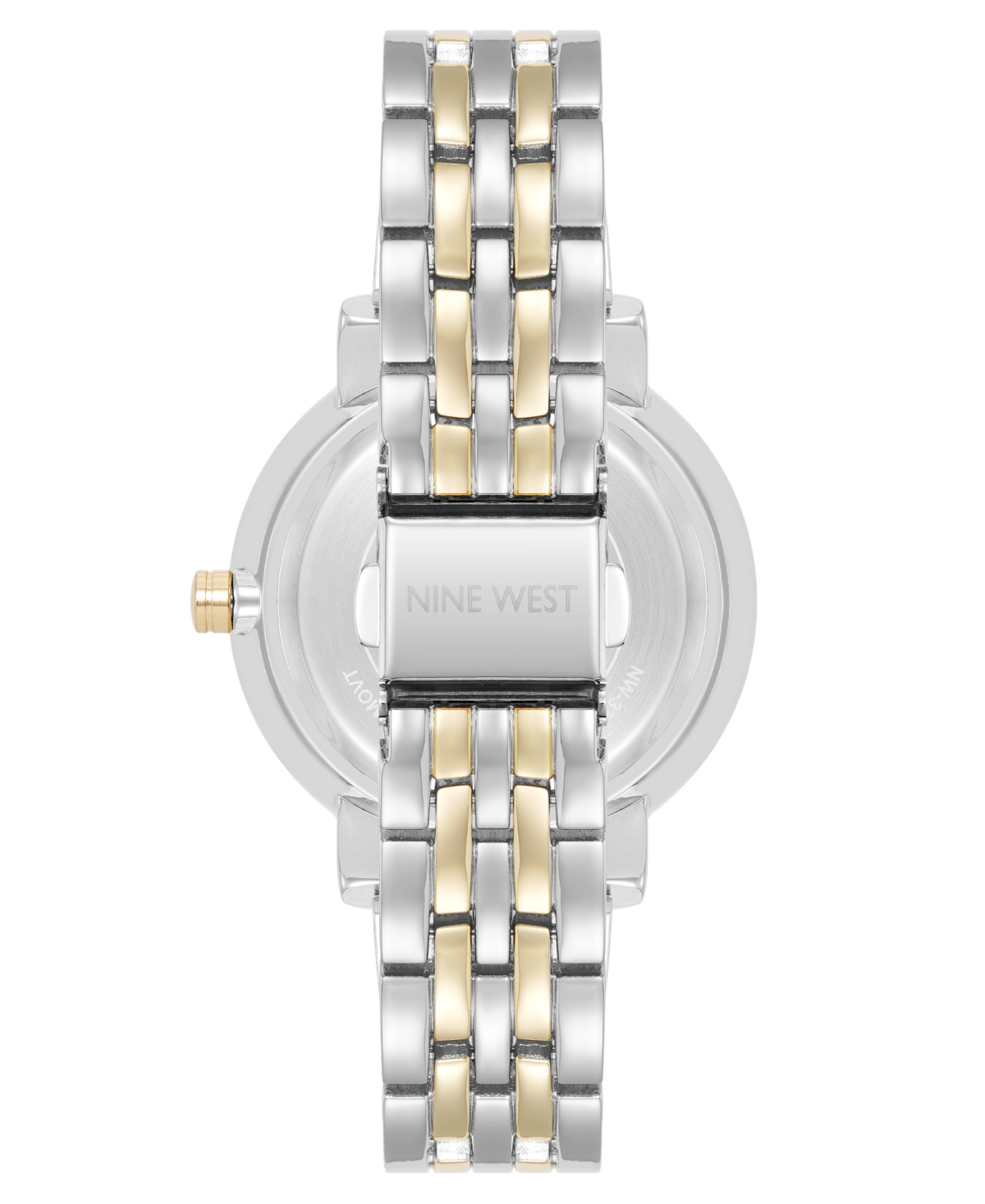 Anne Klein Women's Quartz Premium Silver-tone And Gold-tone Metal Alloy Watch, 35mm In Gray