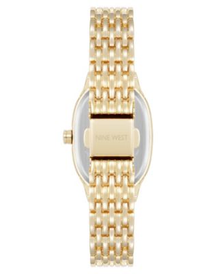 Women's Quartz Delicate Oval Black and Gold-Tone Metal Alloy Watch, 23mm