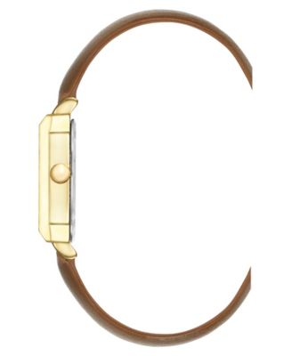 Women's Quartz Regency Brown Leather and Gold-Tone Watch, 27mm
