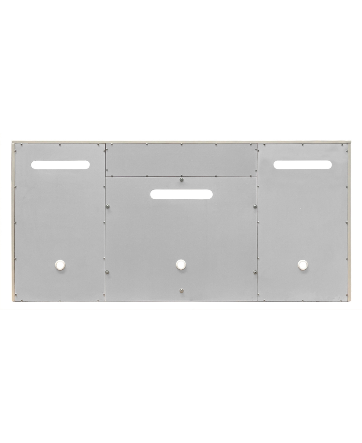 Macy's Furniture 65" Wooden Amren 2 Doors Console Table In Gray