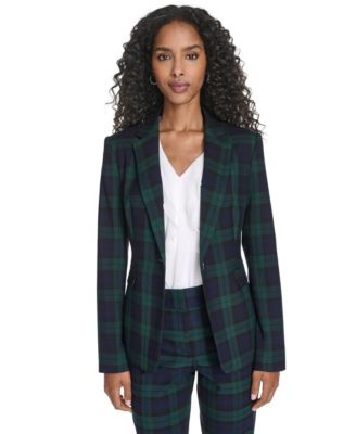 Women's Watch Plaid Slim Fit Blazer