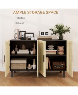 Sideboard Cabinet w/ 2 Rat Doors & Adjustable Shelves,