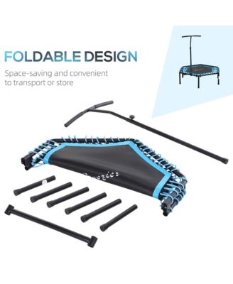 48" Foldable Trampoline Outdoor Bungee Exercise Fitness Jumper,
