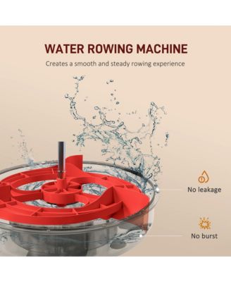 Foldable Water Rowing Machine with Wheels for Home Gym,