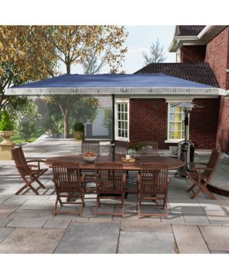 15ft UPF30+ Extra Large Patio Umbrella Market Umbrella, Dark