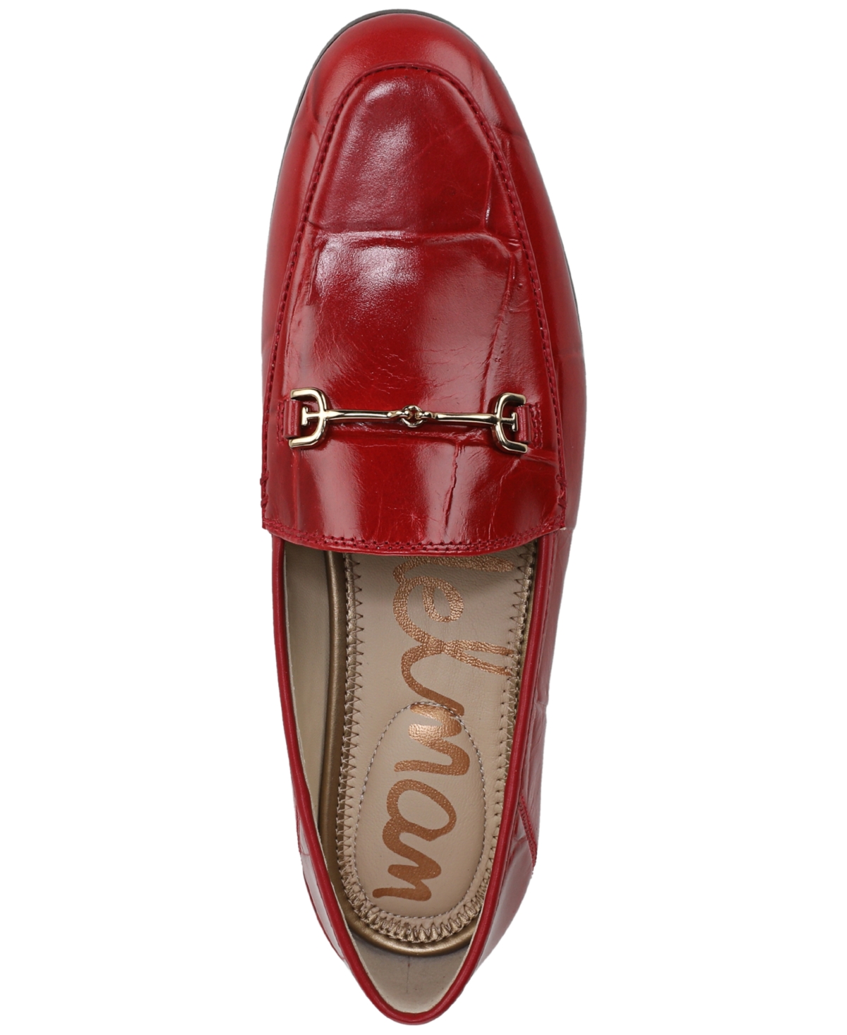 Sam Edelman Lucca Bit Loafer Deep Red Scarlet Leather In Red