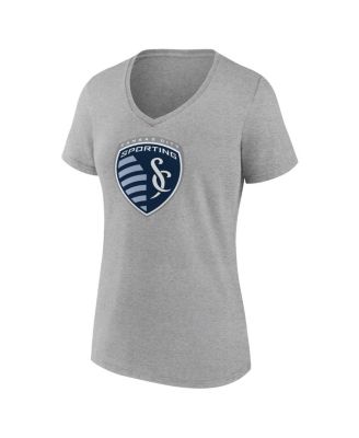 Women's Steel Sporting Kansas City Logo V-Neck T-Shirt