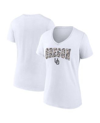 Fanatics - Women's White Oregon Ducks Fundamentals School Fashion T-Shirt