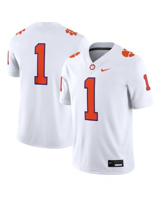 Nike - Men's 1 White Clemson Tigers Game Jersey