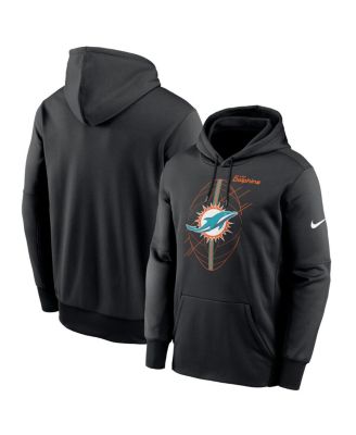 Nike - Men's Black Miami Dolphins Performance Fleece Pullover Hoodie