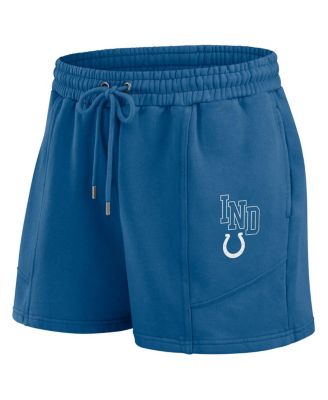 Women's 2-Pieces Royal Indianapolis Colts Washed Fleece Long Sleeve T-Shirt and Shorts Lounge Set
