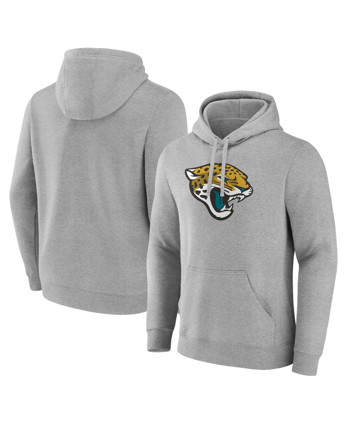Men's Heather Gray Jacksonville Jaguars Deliver Fleece Pullover Hoodie - Heather Gray