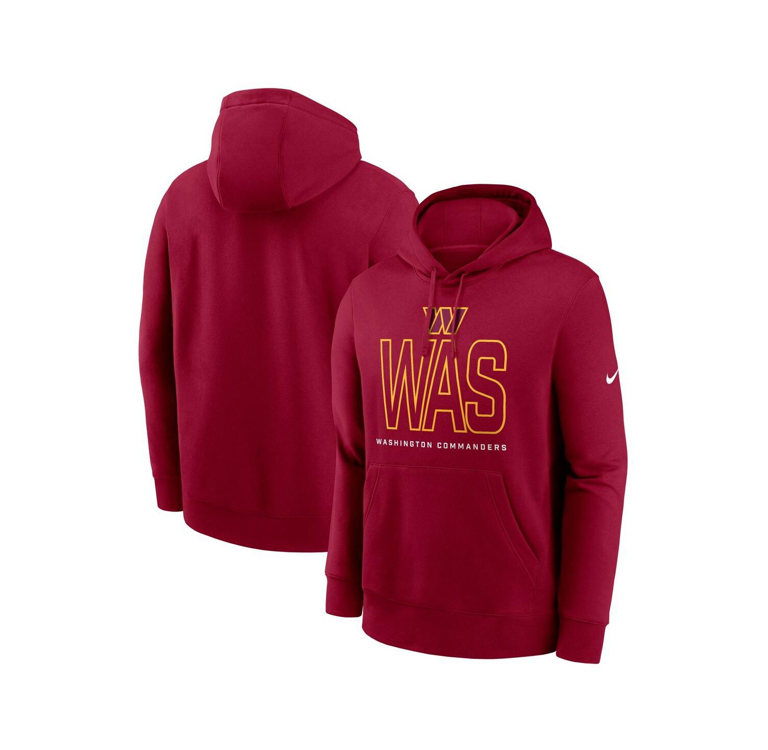 Men's Burgundy Washington Commanders Busted Play Club Fleece Pullover Hoodie