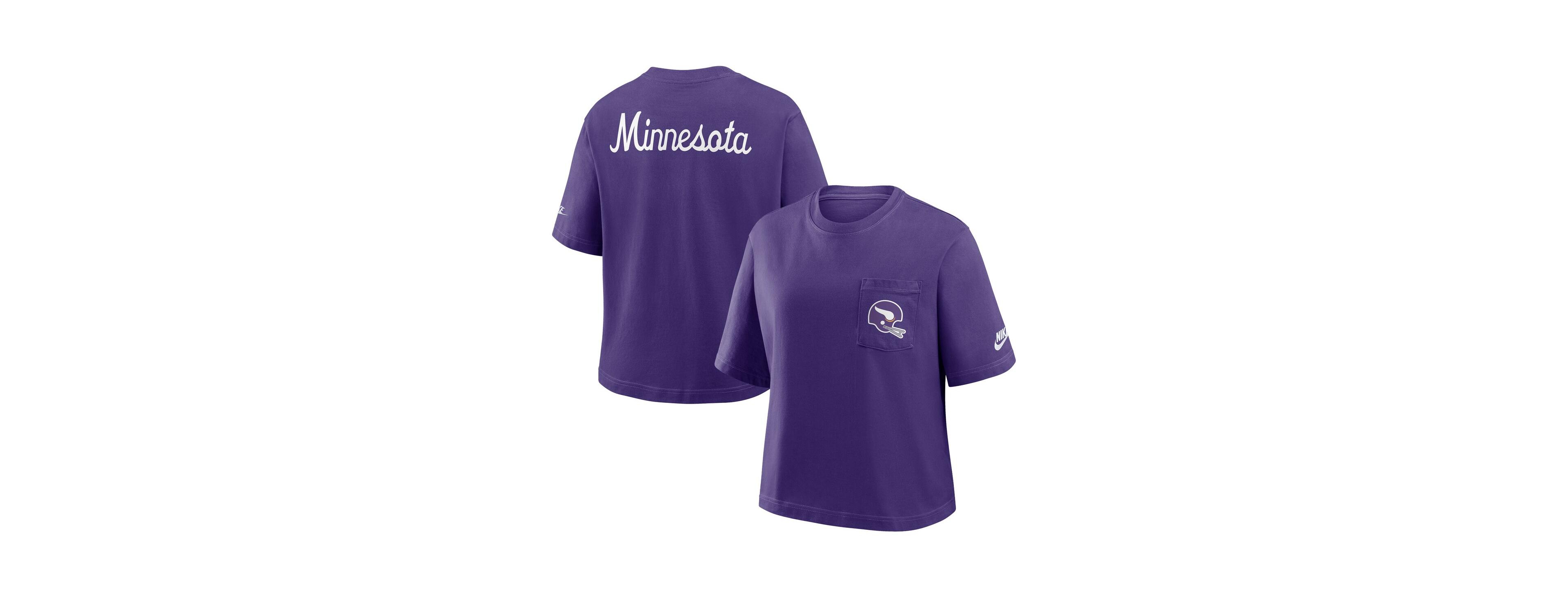 Nike Women's Purple Minnesota Vikings Rewind Pocket Boxy T-Shirt