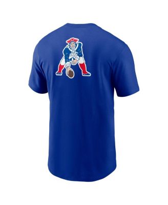 Men's Royal New England Patriots Rewind Front and Back Hit Essential T-Shirt