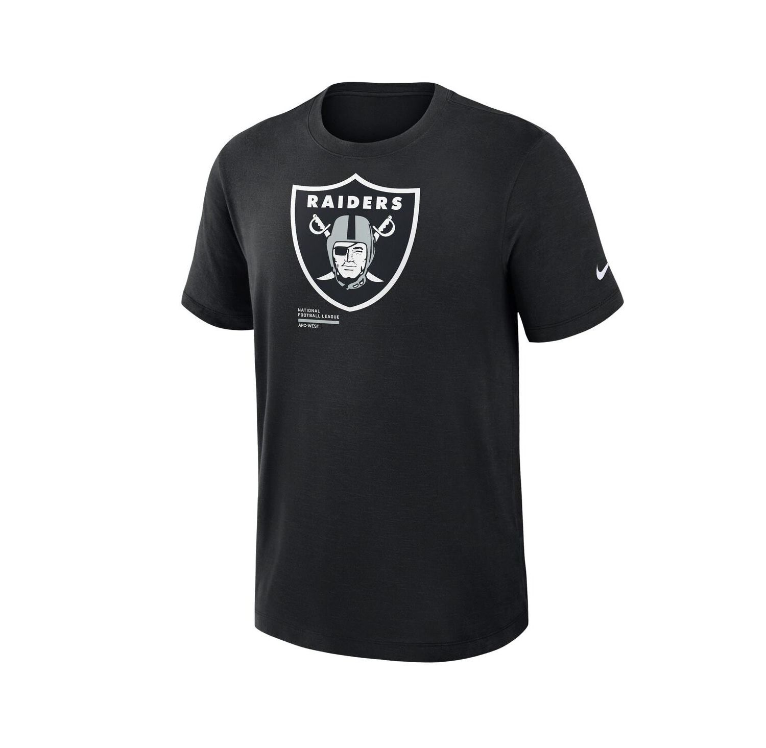Men's Black Las Vegas Raiders Left End Run Slub Performance T-Shirt
