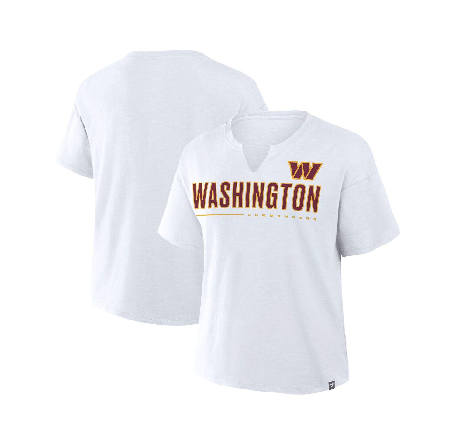 Women's White Washington Commanders Redzone Slub Boxy T-Shirt