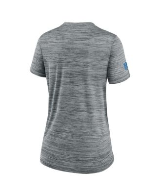 Women's Gray Los Angeles Chargers Sideline Velocity Performance T-Shirt
