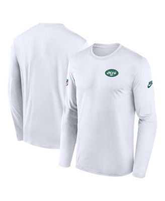 Nike - Men's White New York Jets Legend Small Logo Performance Long Sleeve T-Shirt