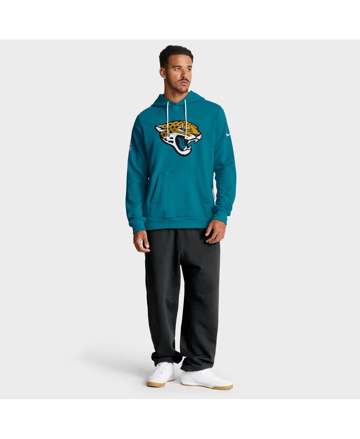 Nike Teal Jacksonville Jaguars Sideline Standard Issue Initial Home Dri-fit Hoodie In Blue