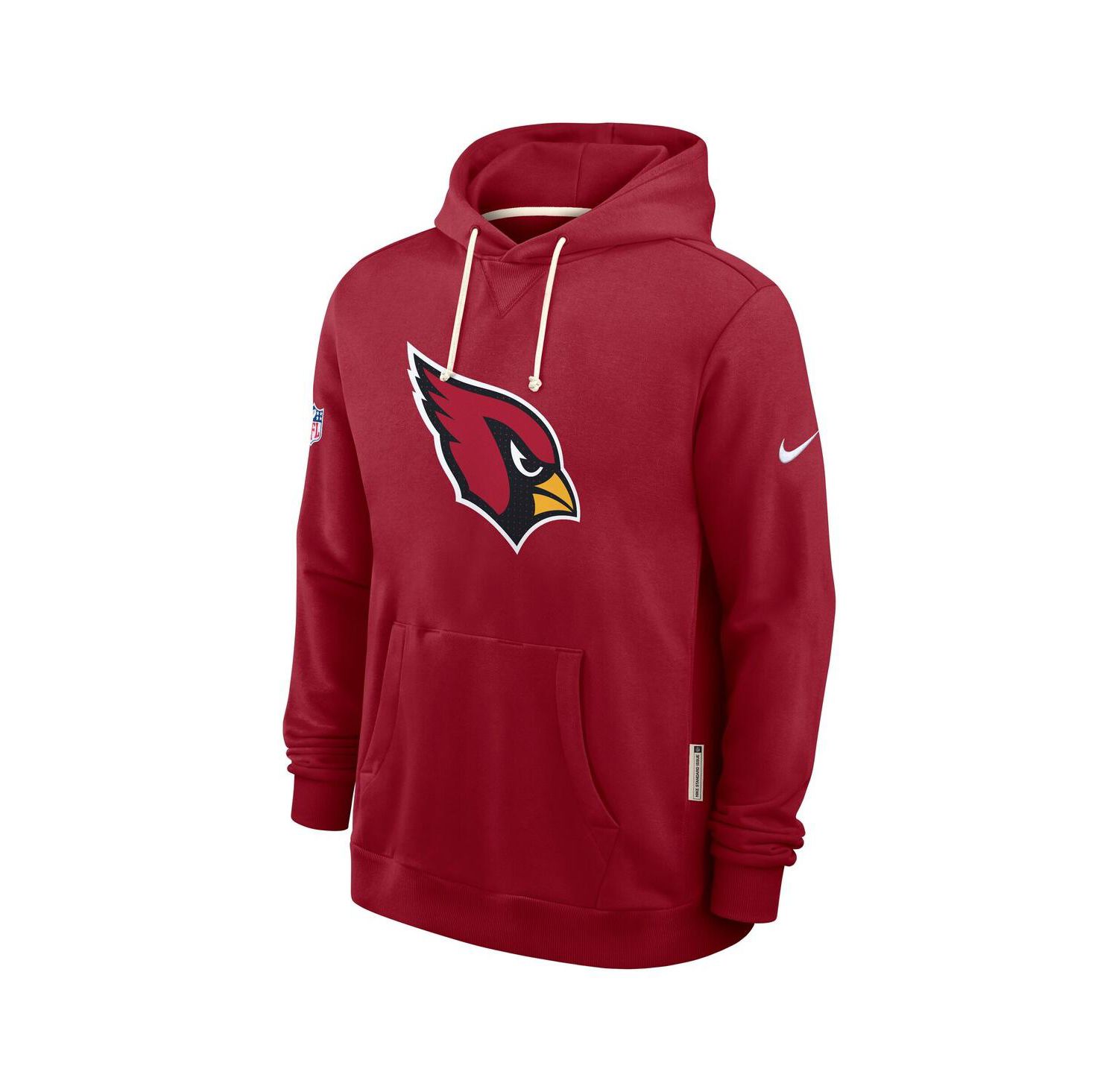 Men's Cardinal Arizona Cardinals Sideline Initial Home Performance Pullover Hoodie