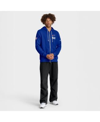 Men's Royal Buffalo Bills Sideline Utility Player Performance Full-Zip Hoodie