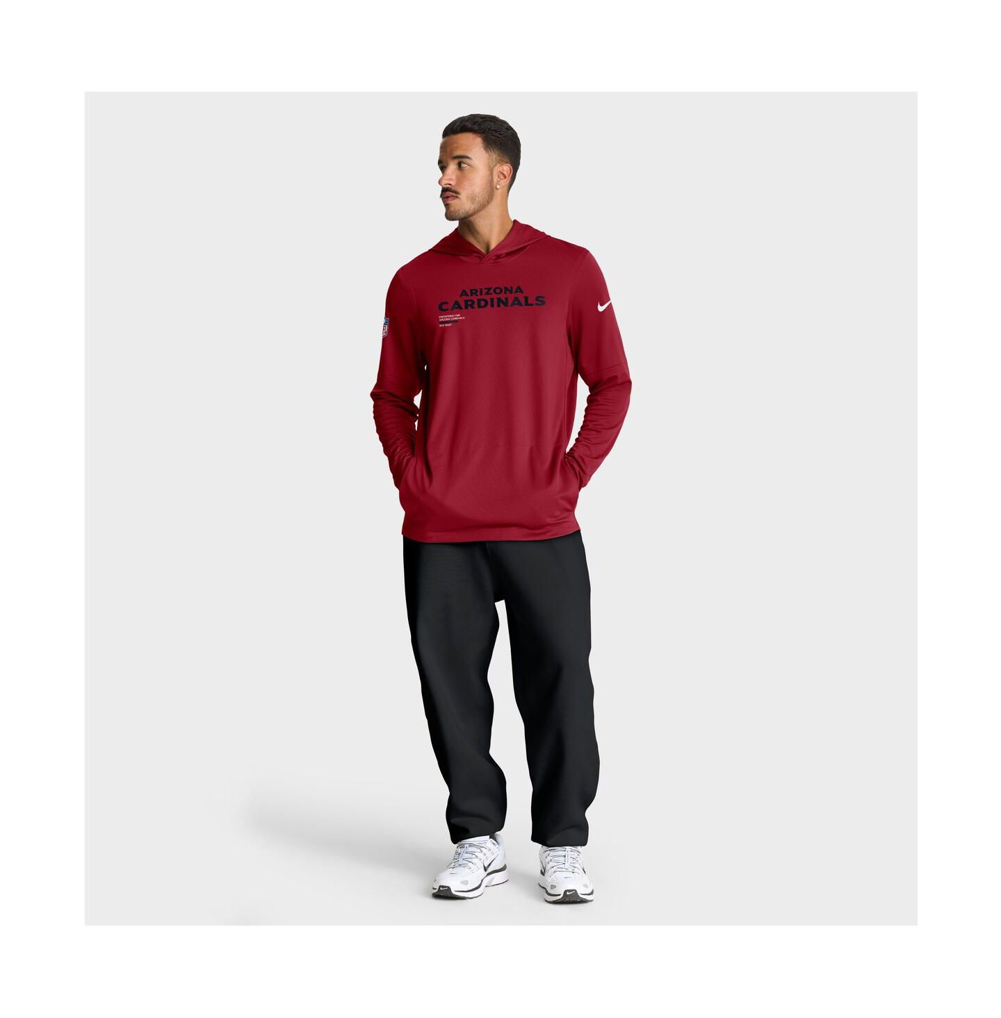 Мужское худи Nike Cardinal Arizona Cardinals Sideline Pure Fury Performance Long Sleeve T-Shirt — фото 3