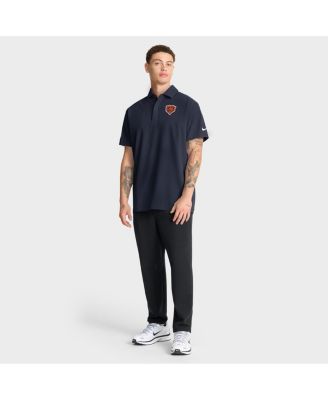 Men's Navy Chicago Bears Sideline City Pride Woven Performance Polo Shirt