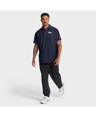 Men's Navy Denver Broncos Sideline City Pride Woven Performance Polo Shirt