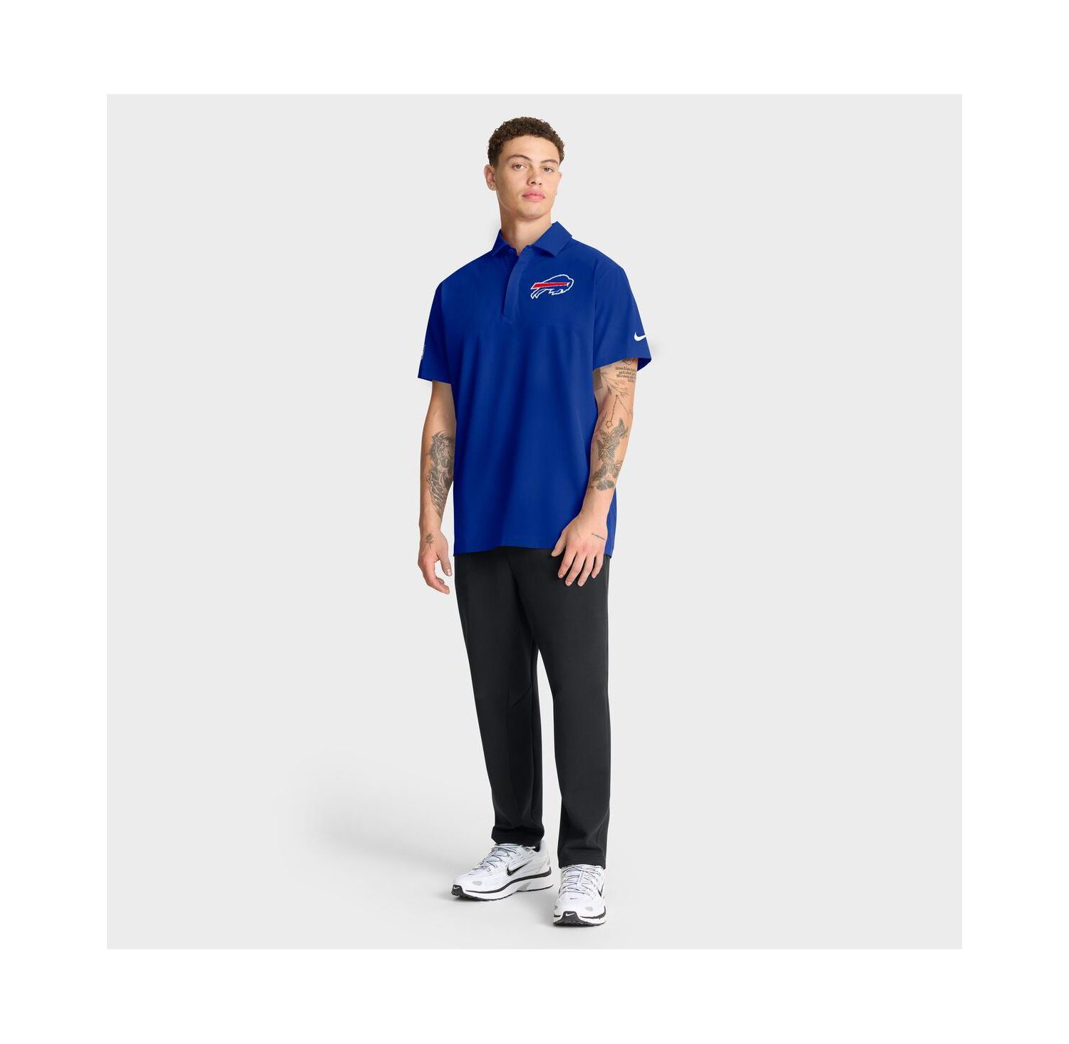 Men's Royal Buffalo Bills Sideline City Pride Woven Performance Polo Shirt