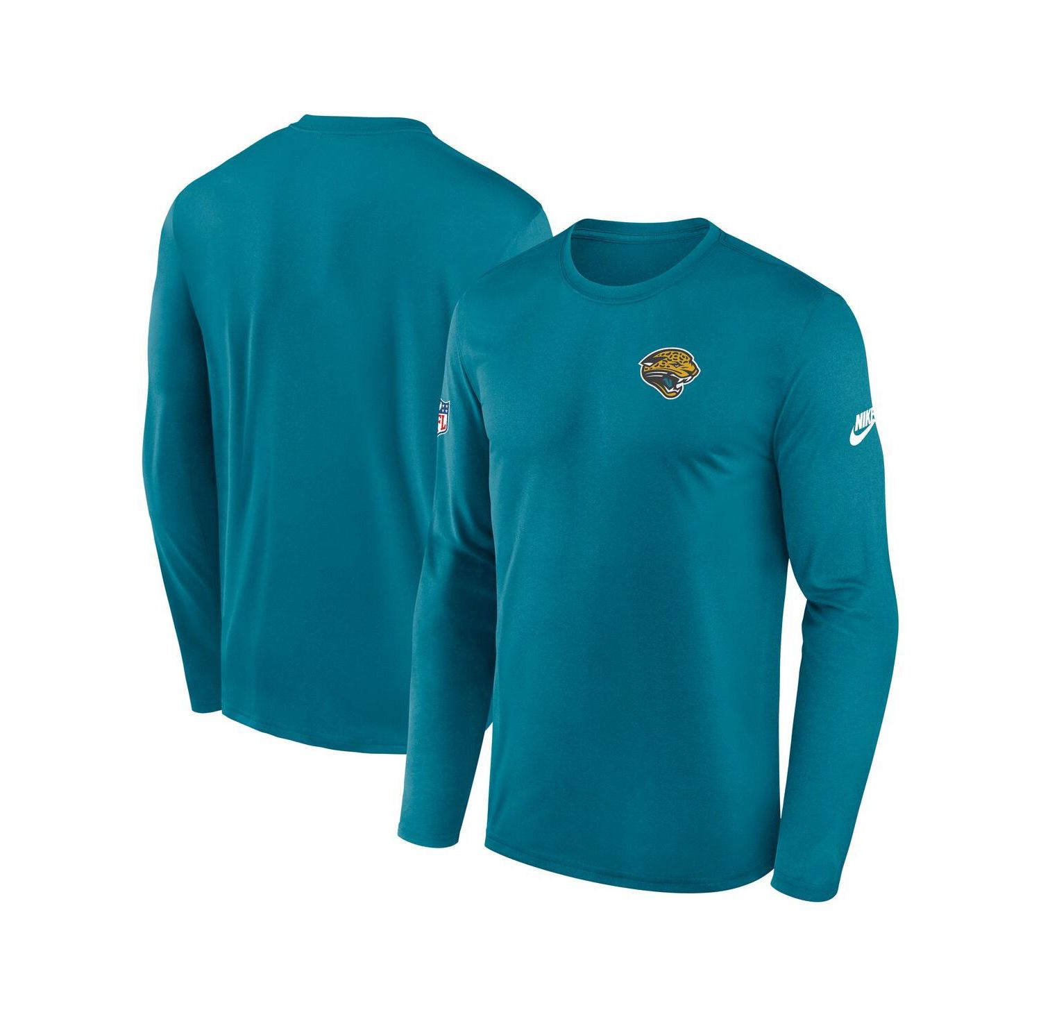Men's Teal Jacksonville Jaguars Legend Small Logo Performance Long Sleeve T-Shirt