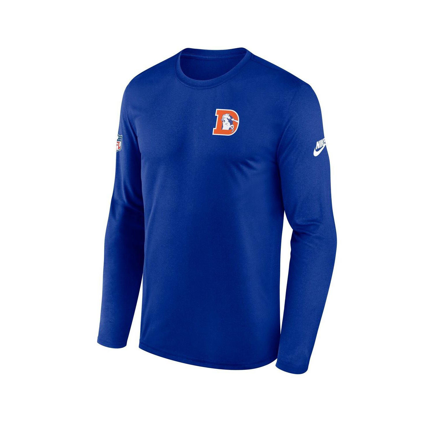 Men's Royal Denver Broncos Legend Small Logo Performance Long Sleeve T-Shirt