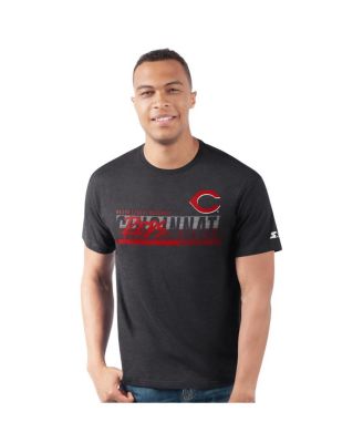 Starter - Men's&nbsp;Heather Black Cincinnati Reds Prime Time Team T-Shirt