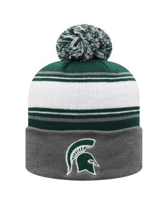 Top of the World - Men's Green Michigan State Spartans Ambient Cuffed with Pom Knit Hat
