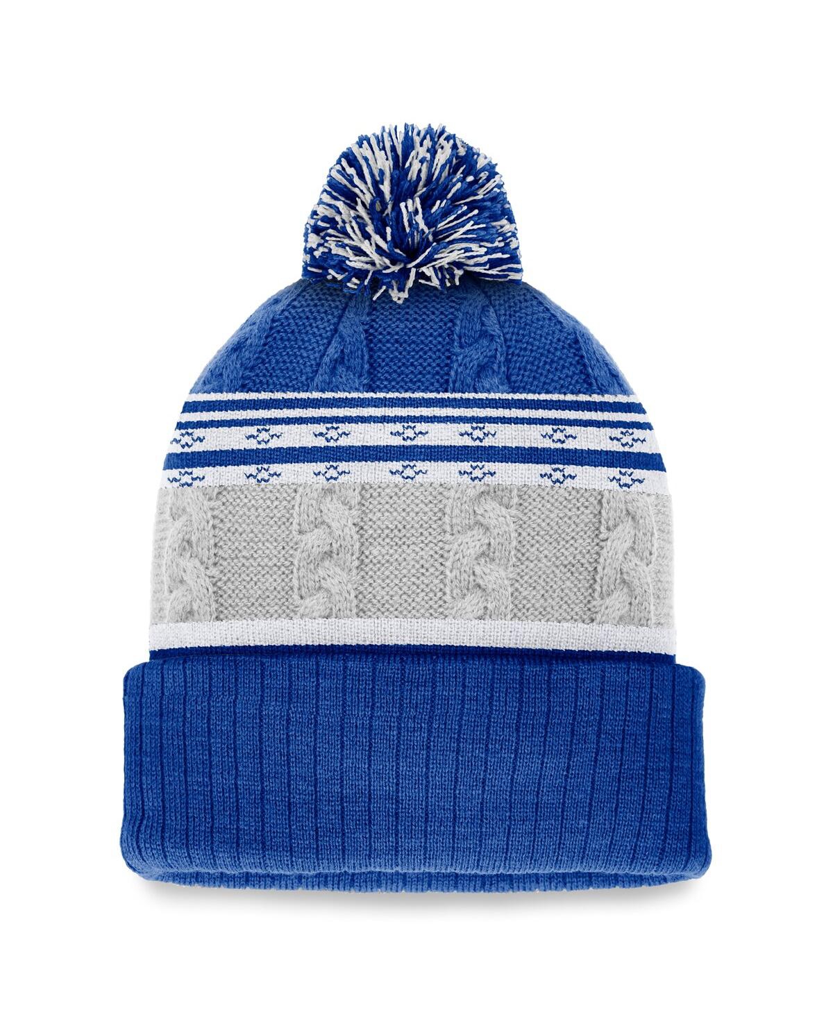 Top Of The World Men's Royal Kentucky Wildcats Altitude Three-tone Cuffed With Pom Knit Hat In Blue