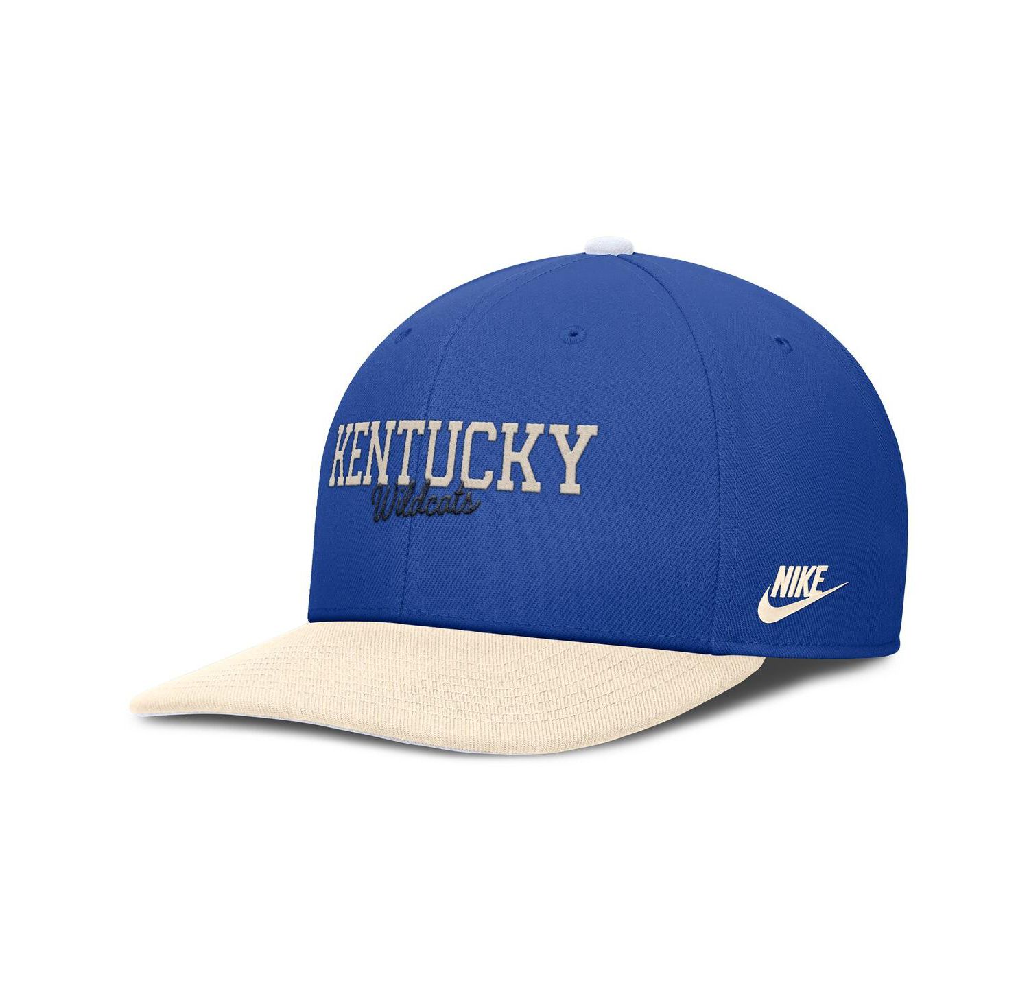 Men's Royal/Cream Kentucky Wildcats Pro Legacy Script Snapback Hat