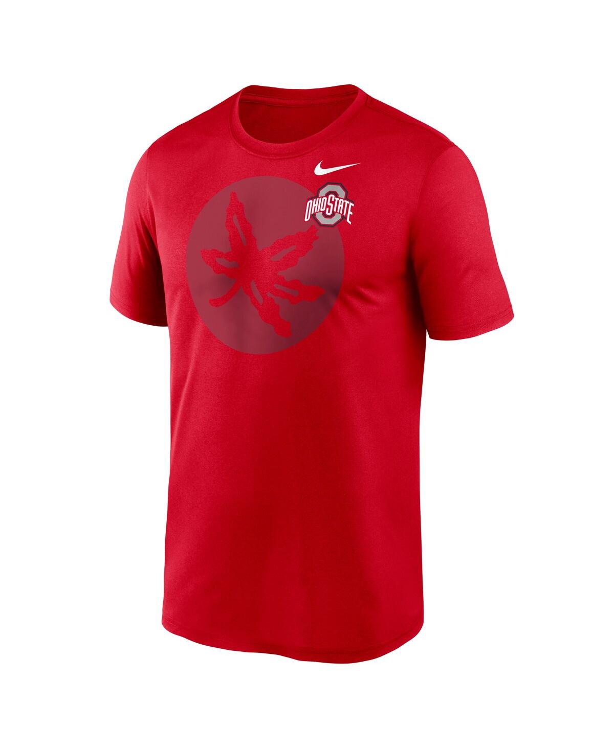 Nike Men's Scarlet Ohio State Buckeyes Campus Shadow Legend Performance T-Shirt