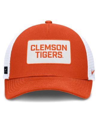 Men's Orange/White Clemson Tigers 2025 On-Field Rise Patch Trucker Adjustable Hat