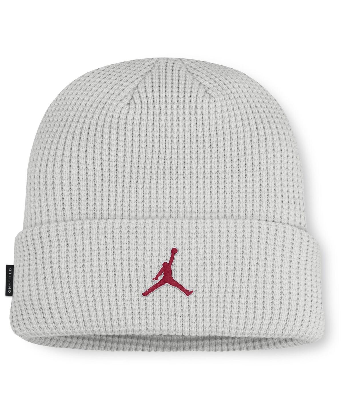 Jordan Men's Oklahoma Utility Off-field  Brand College Cuffed Beanie In Gray