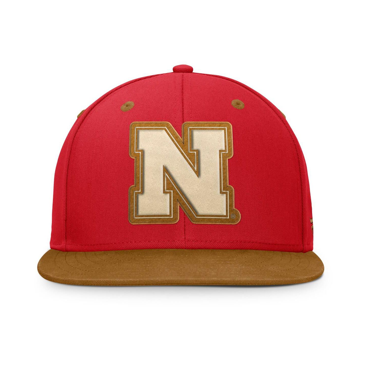 Мужская кепка Fanatics Scarlet/Brown Nebraska Huskers Noboa Fitted Hat — фото 2