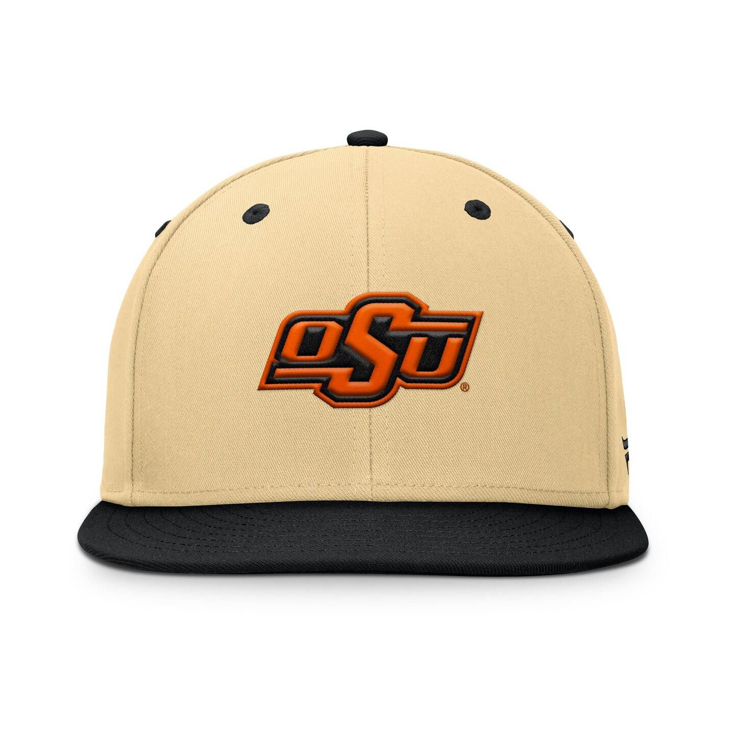 Мужская кепка Fanatics Khaki/Black Oklahoma State Cowboys Balance Fitted Hat — фото 2