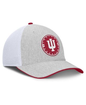 Men's Heather Gray/White Indiana Hoosiers Trigger Flex Hat
