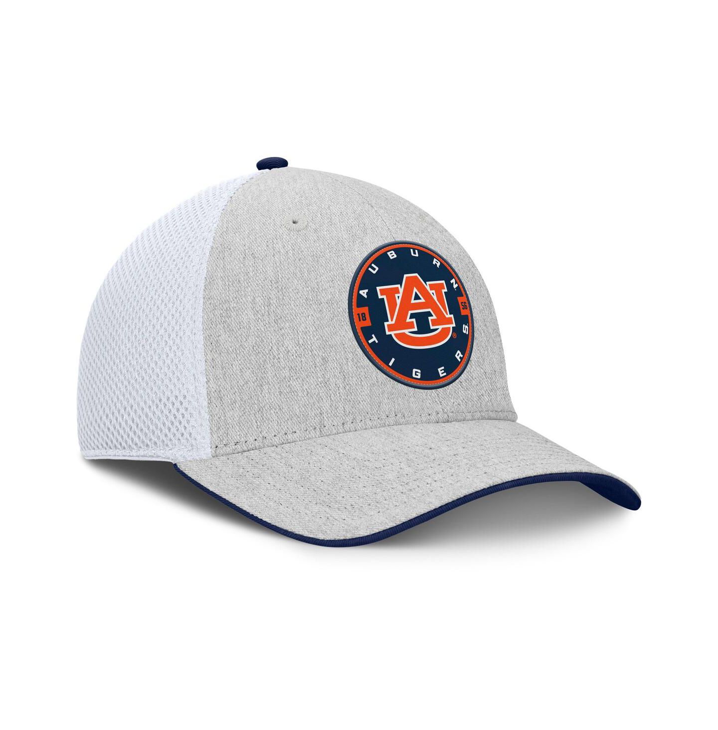 Мужская кепка Fanatics Heather Gray/White Auburn Tigers Trigger Flex Hat — фото 3