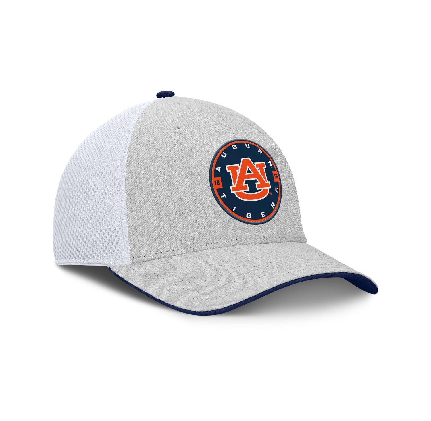 Men's Heather Gray/White Auburn Tigers Trigger Flex Hat