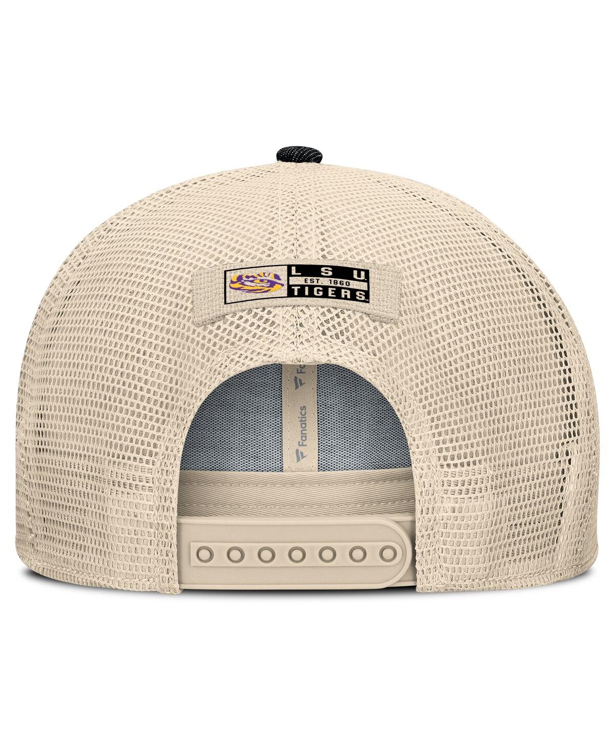 Fanatics Men's Black/natural Lsu Tigers Legend Trucker Snapback Hat In Multi