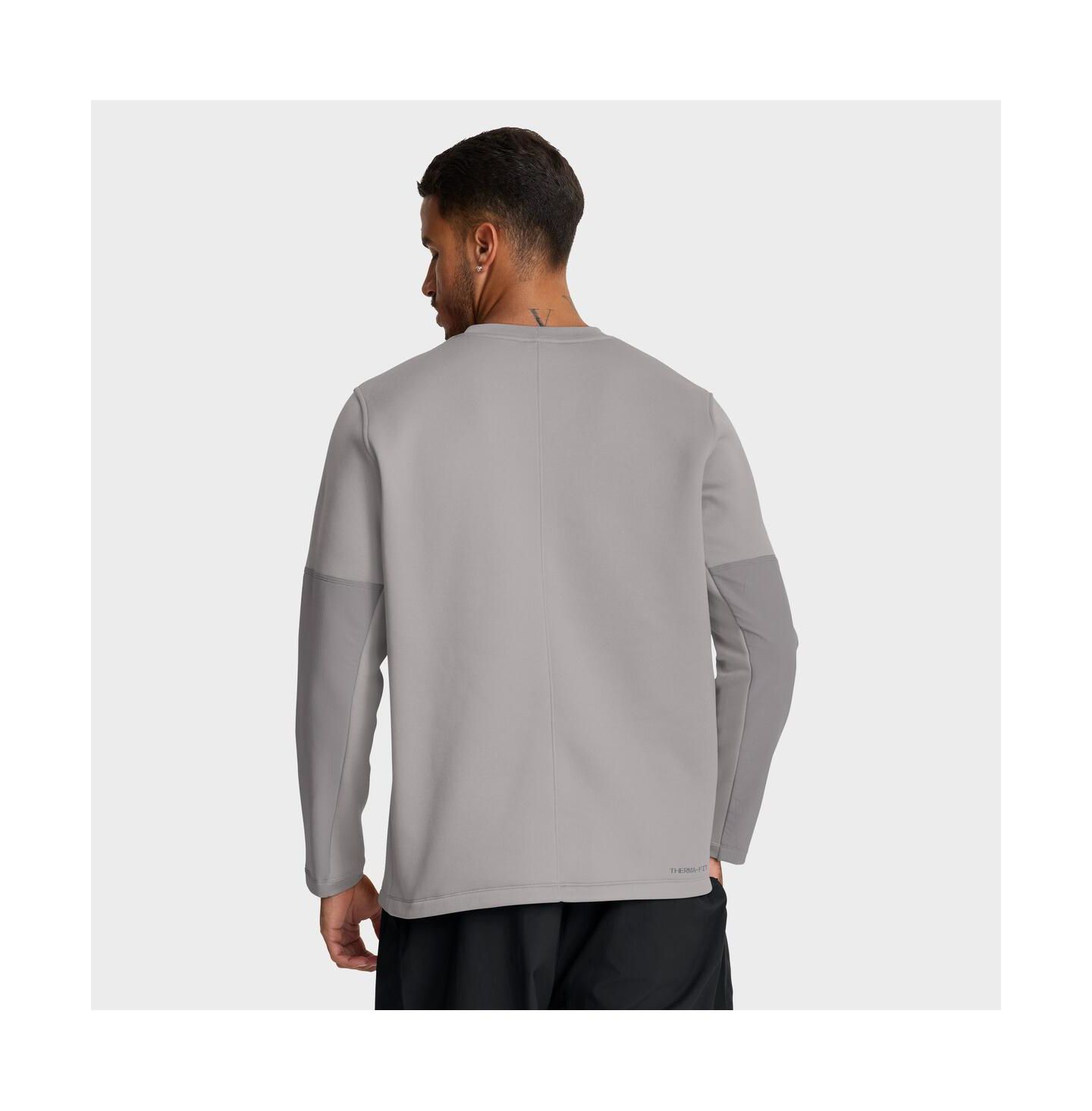 Мужская футболка Nike Gray Georgia Bulldogs 2025 Sideline Coach Performance Long Sleeve — фото 2