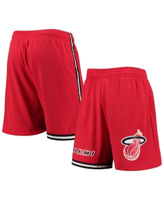Mitchell & Ness - Men's Red Miami Heat 1996-97 Hardwood Classics Swingman Shorts